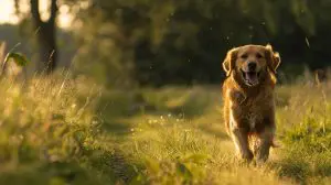 dog answering his master's call